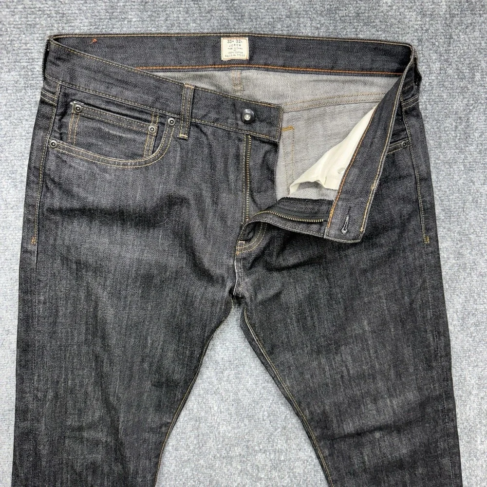 J Crew 484 Slim Straight Jeans black size 33 33x32